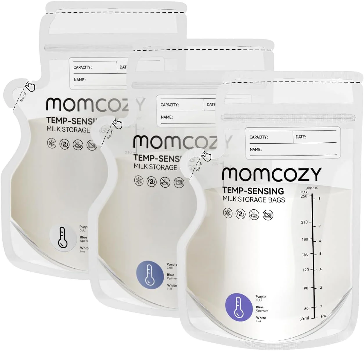 image for Pungi pentru pastrarea laptelui Momcozy, 60 buc. foto