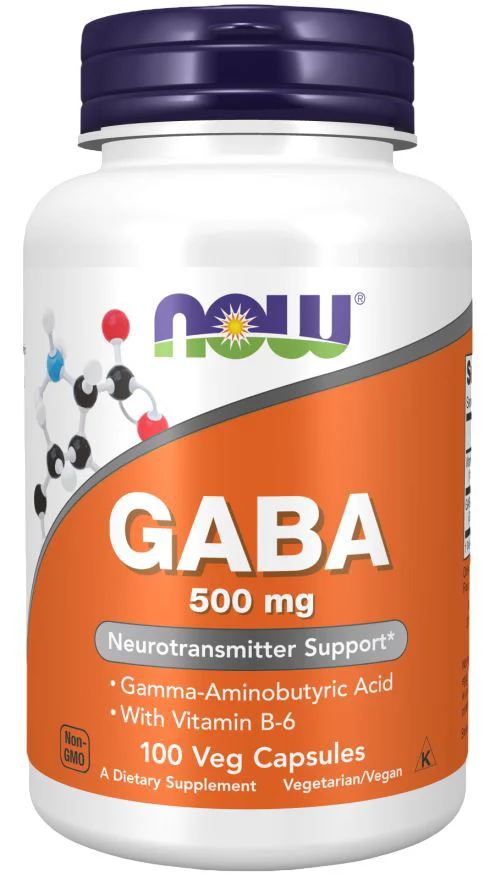 Supliment alimentar Now Foods Gaba, 500 mg, 100 capsule foto