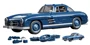 Set de constructie Hot Wheels Mercedes-Benz 300 SL, scara 1:12 foto
