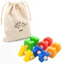 Set de constructie din lemn Viga Toys Suruburi si piulite, 40 el. foto