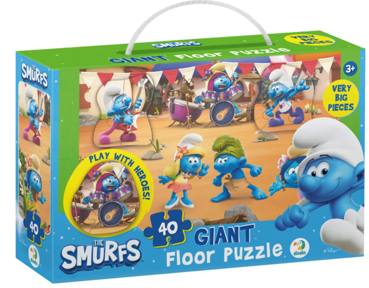 Puzzle mare de podea Dodo The Smurfs Muzica canta, 40 el. foto