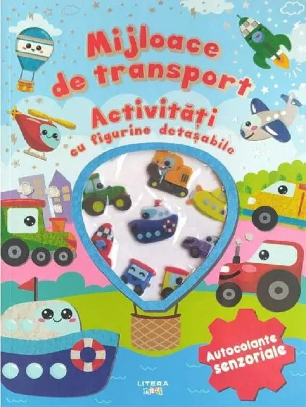 Mijloace de transport. Activitati cu figurine detasabile. Autocolante senzoriale foto