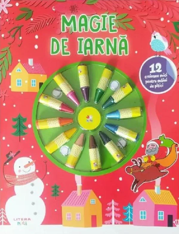 Magie de iarna. Carte de colorat. 12 creioane mici pentru maini de pitici foto
