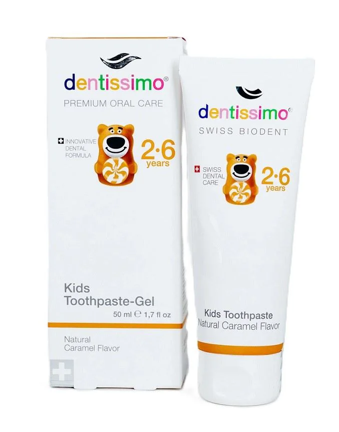 image for Pasta de dinti Dentissimo Kids Caramel, 50 ml foto