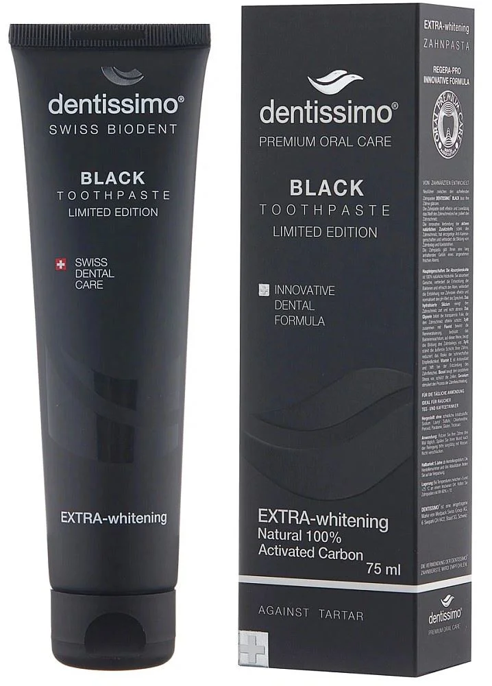 image for Pasta de dinti Dentissimo Black Extra Whitening, 75 ml foto