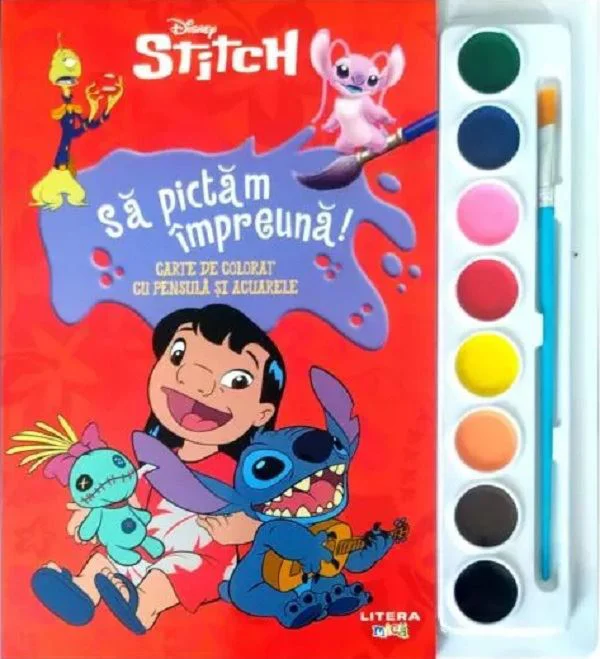 image for Stitch. Sa pictam impreuna! Carte de colorat cu pensula si acuarele foto