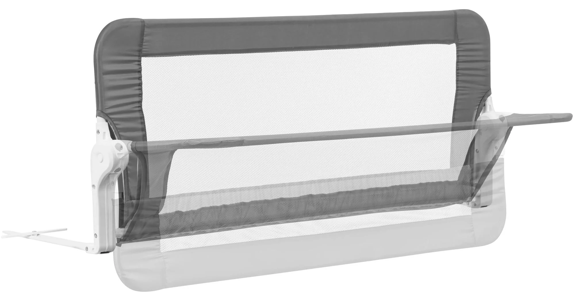 image for Bariera de protectie laterala BabyJem Grey, 120x48,5 cm foto