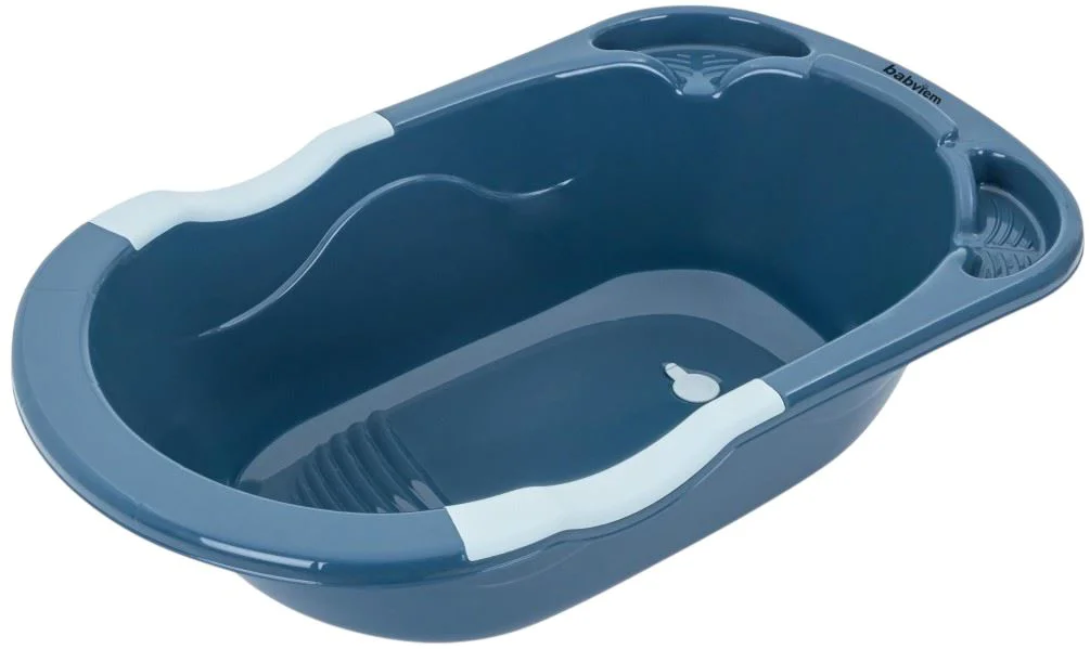 image for Ванночка со сливом BabyJem Indigo Blue foto