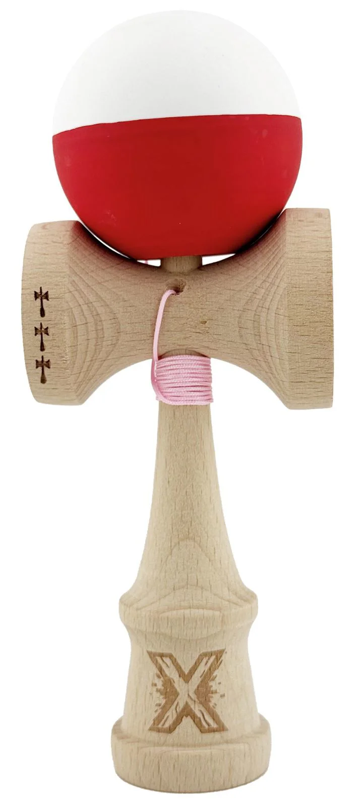 image for Kendama X Original Flippy, Alb-Rosu foto