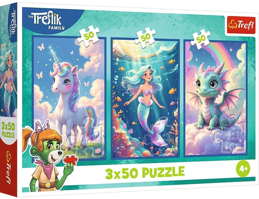Puzzle Trefl Together in a colourful world, 3x50 el. foto