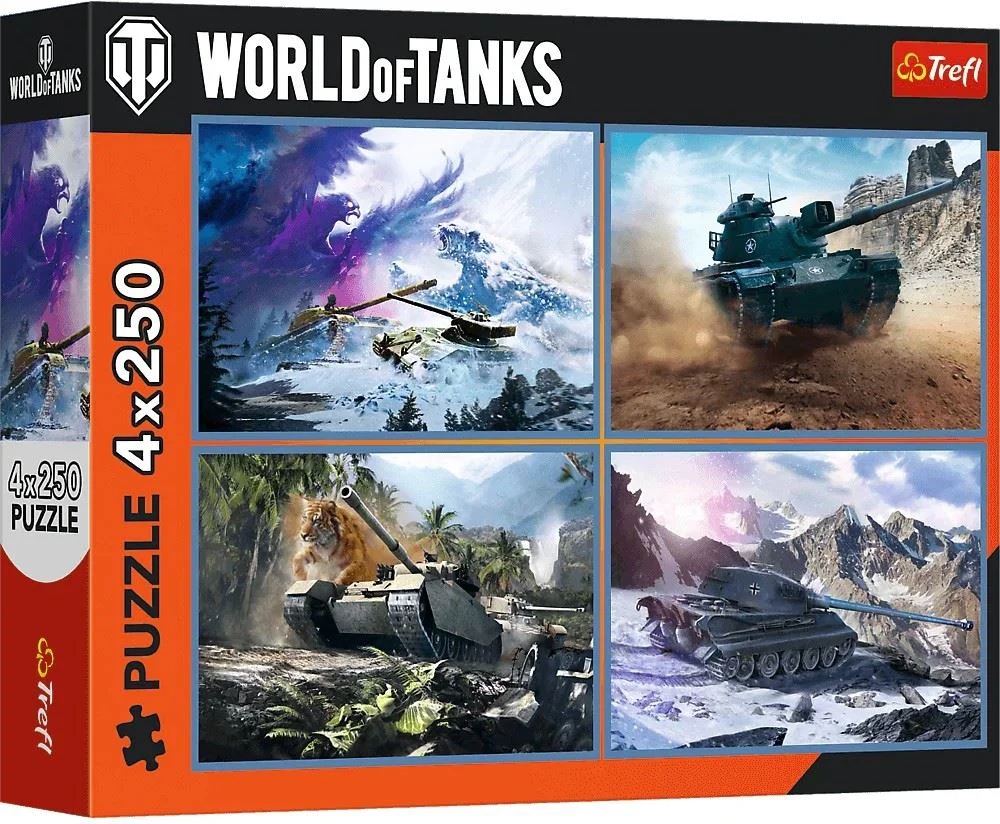 Puzzle Trefl The great tank battle World of Tanks, 4x250 el. foto