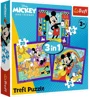 Puzzle Trefl 3 in 1 Mickey and his merry crew foto