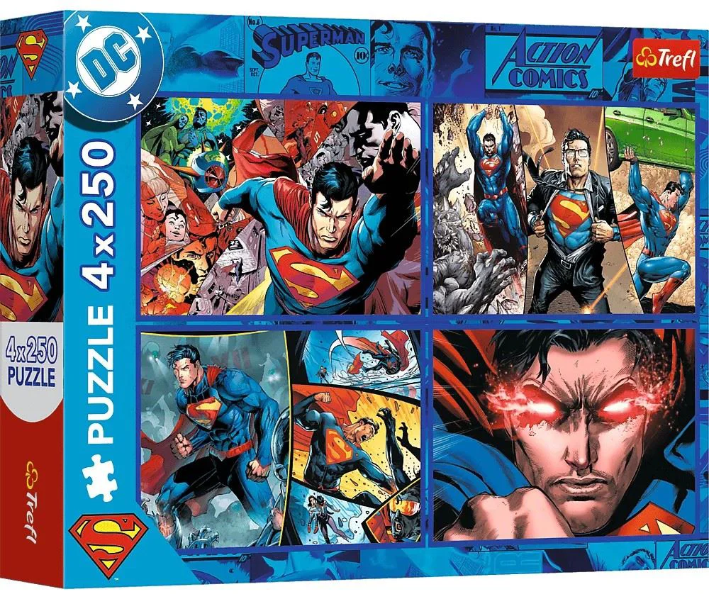 Puzzle Trefl The Courage of Superman, 4x250 el. foto