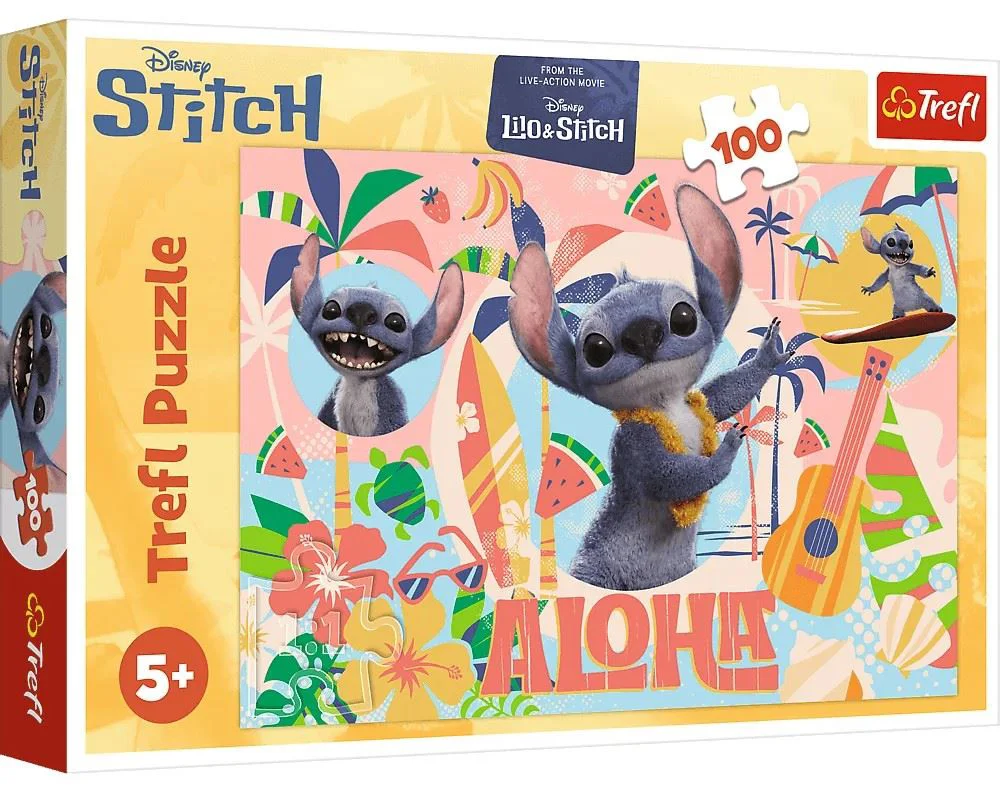 Puzzle Trefl Stitch and friends in action, 100 el. foto