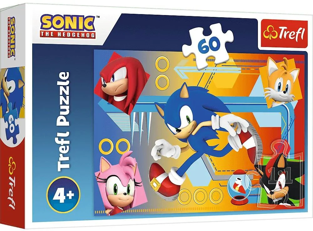 image for Puzzle Trefl Sonic in action, 60 el. foto