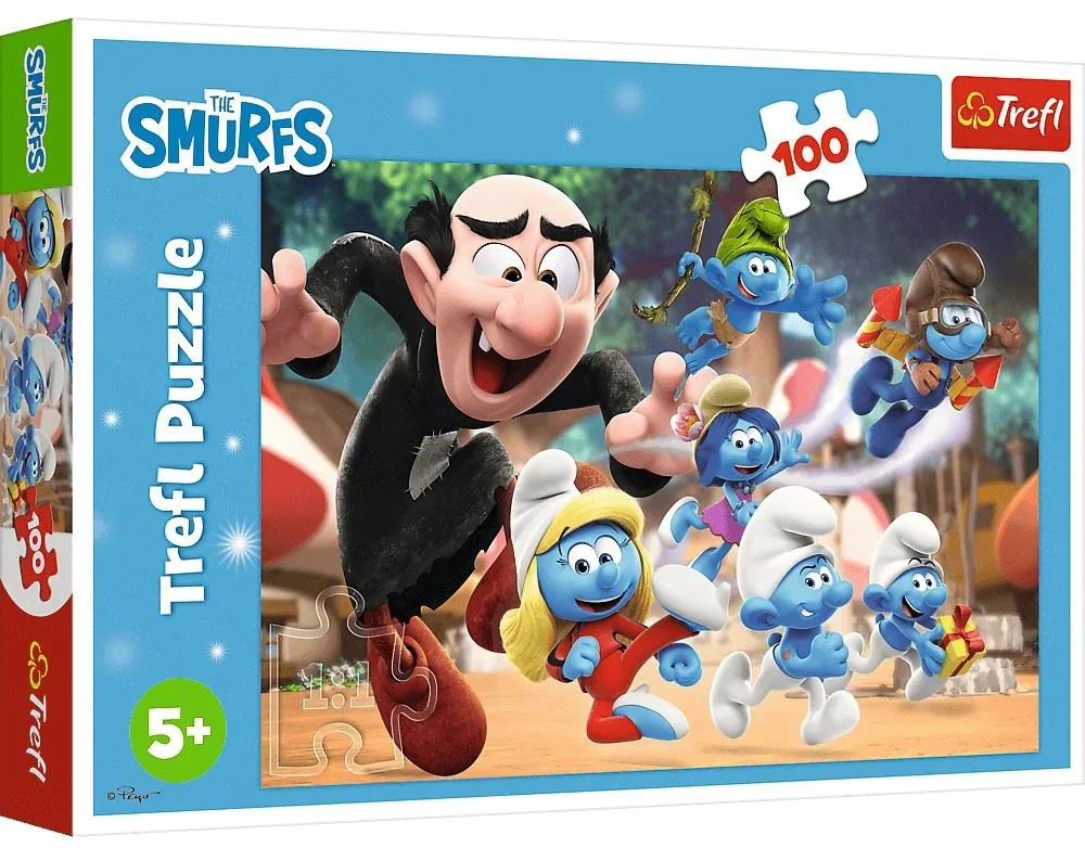 Puzzle Trefl Papa Smurf's lessons, 100 el. foto