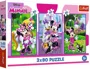 Puzzle Trefl Disney Minnie and friends, 3x80 el. foto