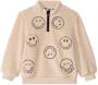 Orchestra Pulover cu fermoar Sherpa SmileyWorld Beige foto