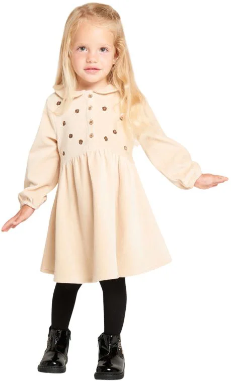 image for Orchestra Rochie din catifea Corduroy Beige foto