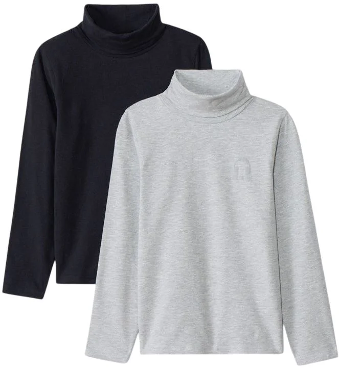 Orchestra Set 2 bluze cu guler inalt Black&Grey foto