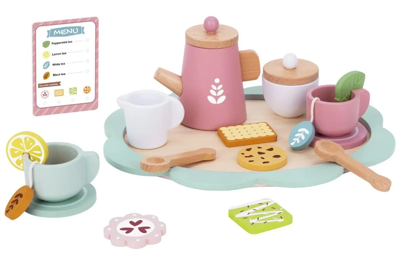 Set din lemn Tooky Toy Ceai de dupa-amiaza foto