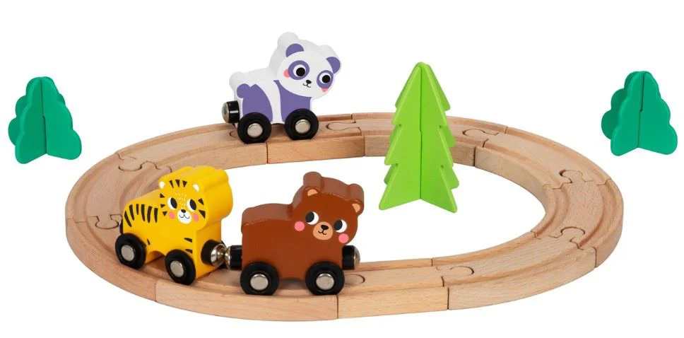 Set de joaca Tooky Toy Tren Animale cu prindere magnetica foto