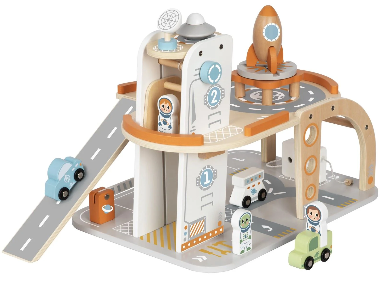 image for Деревянный игровой набор Tooky Toy «Космическая станция» foto