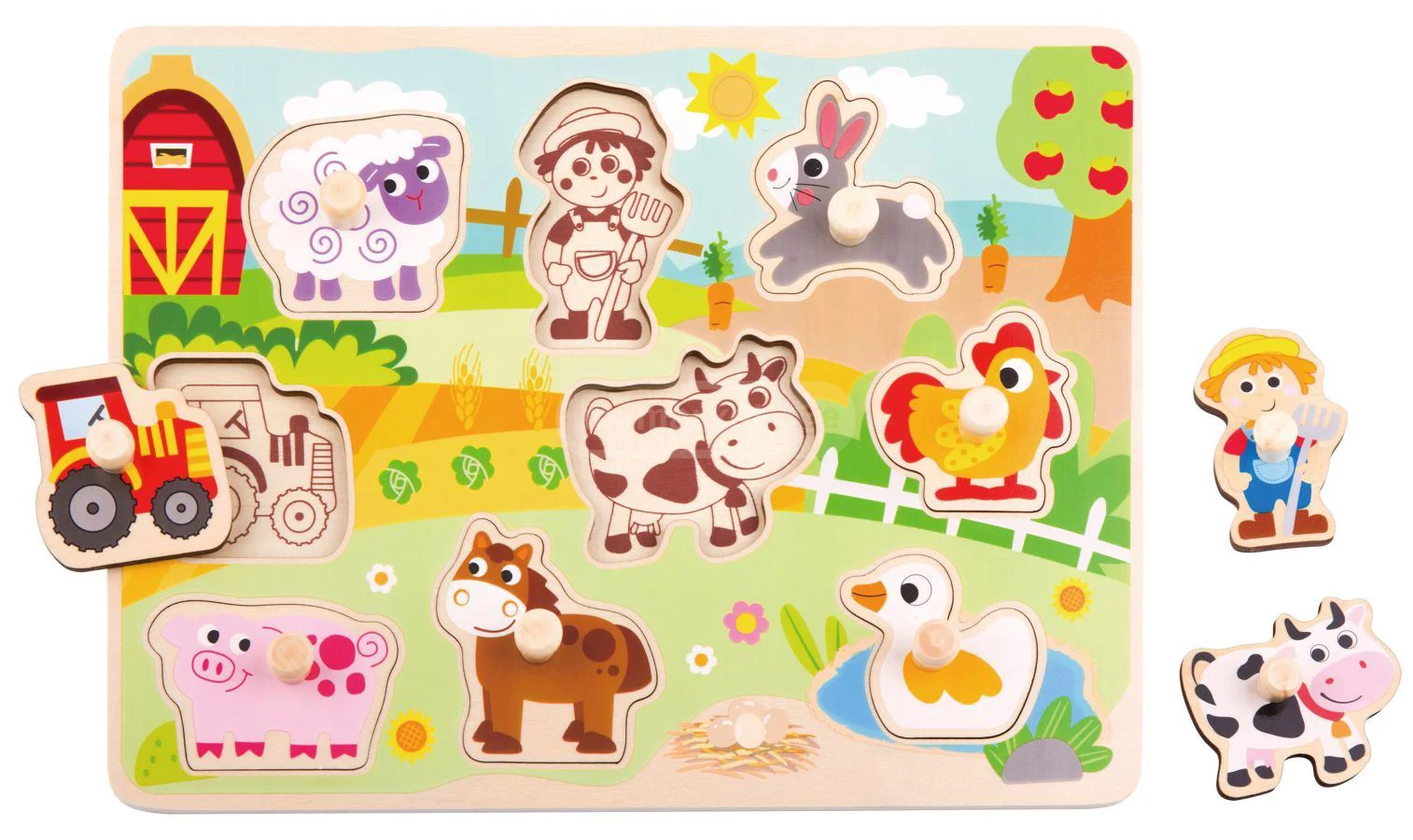 image for Puzzle din lemn Tooky Toy Ferma foto