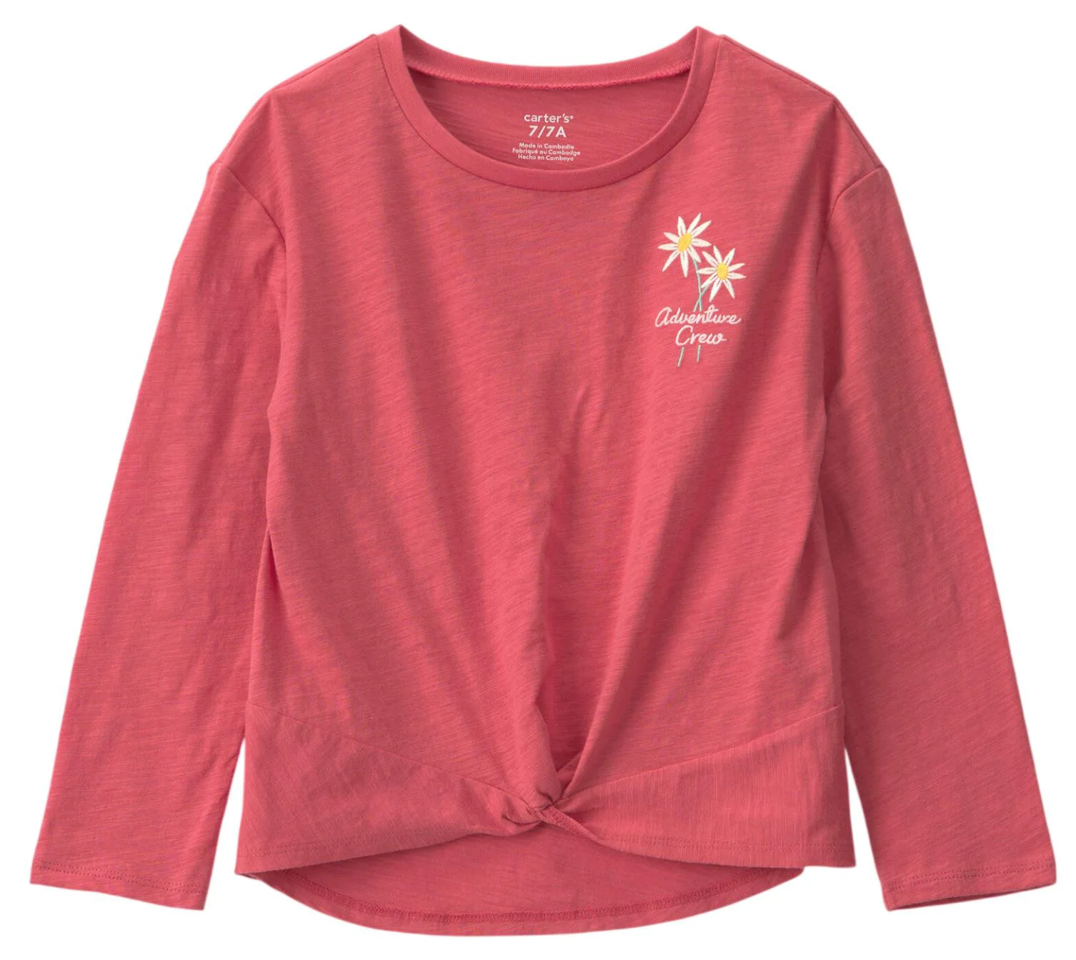 Carter's Bluza cu maneca lunga si nod Red foto