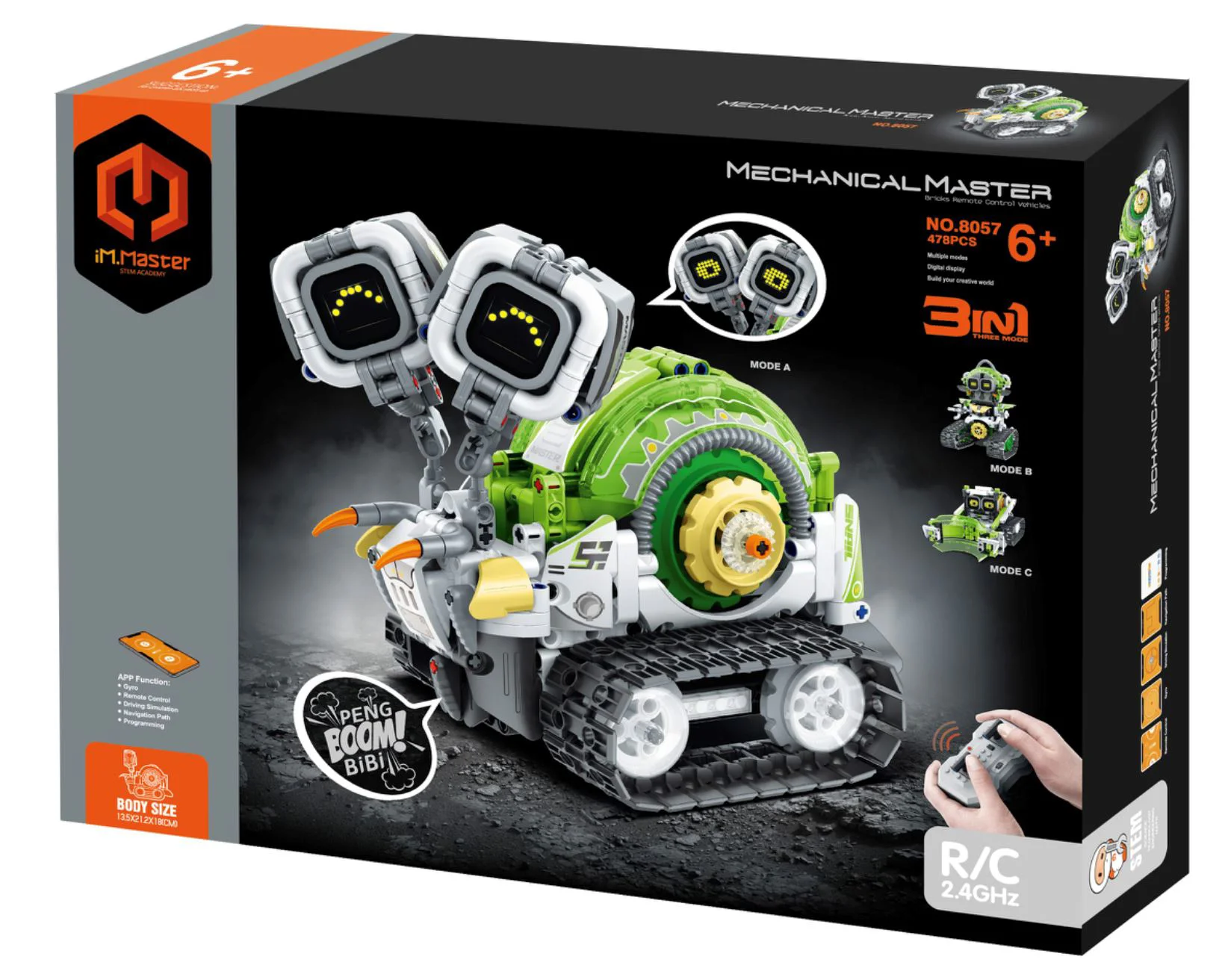 image for Set de constructie 3 in 1 cu telecomanda iM Master Robot - Melc, 478 el. foto