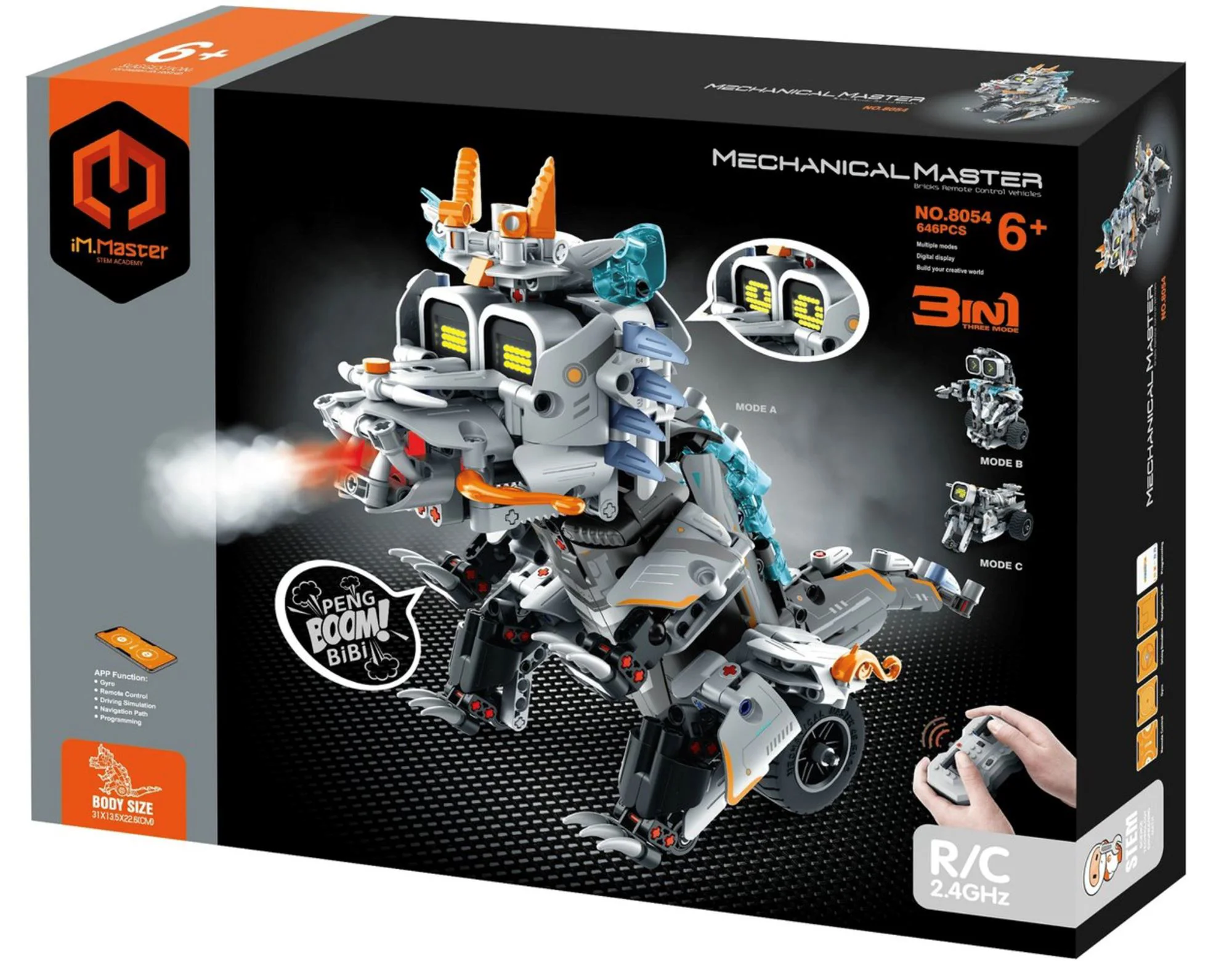 image for Set de constructie 3 in 1 cu telecomanda iM Master Dragonul, 408 el. foto