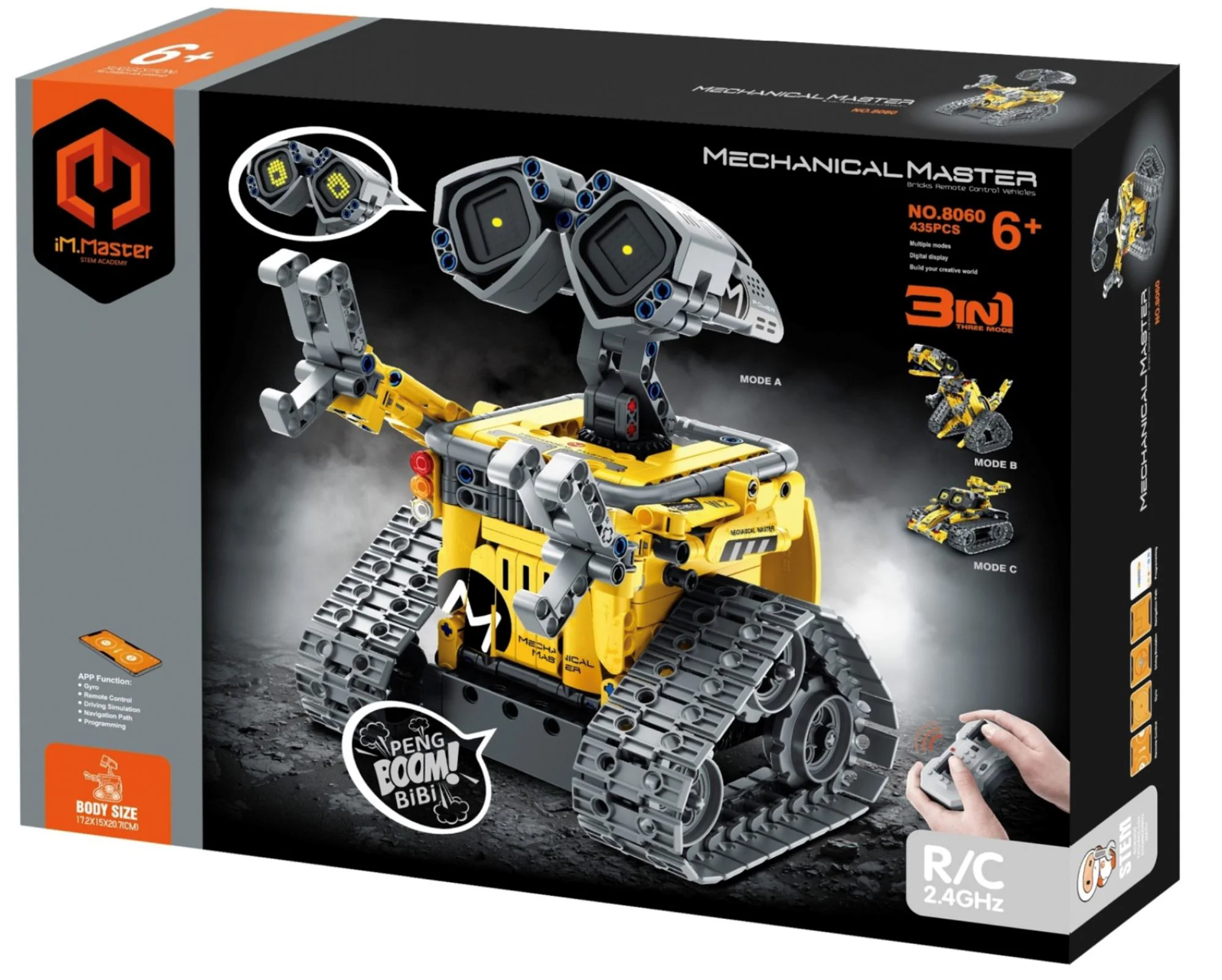 image for Конструктор 3 в 1 iM Master Robot WALL-E с пультом управления, 435 элементов foto