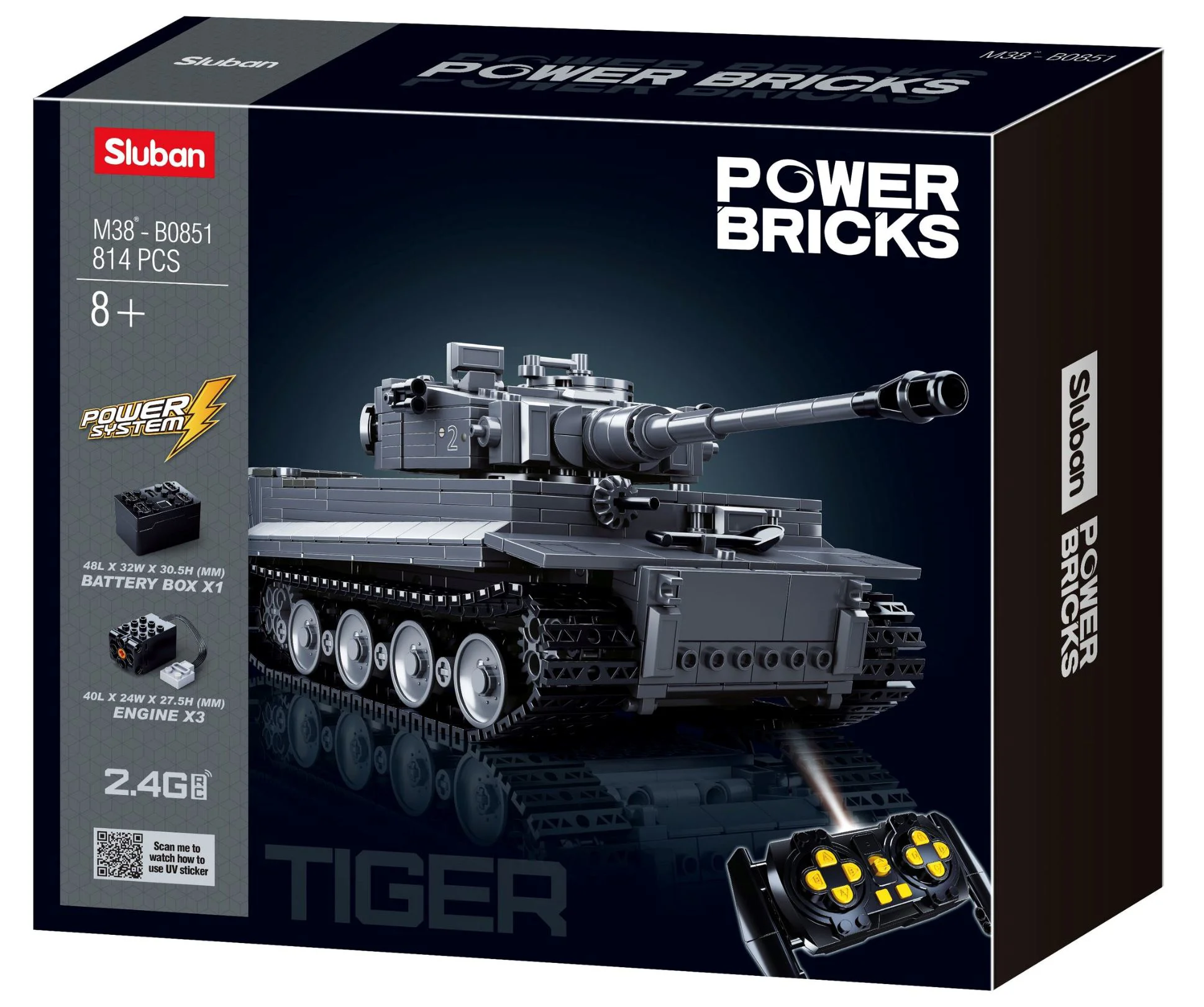Set de constructie Sluban Tanc Tiger, 814 el. foto
