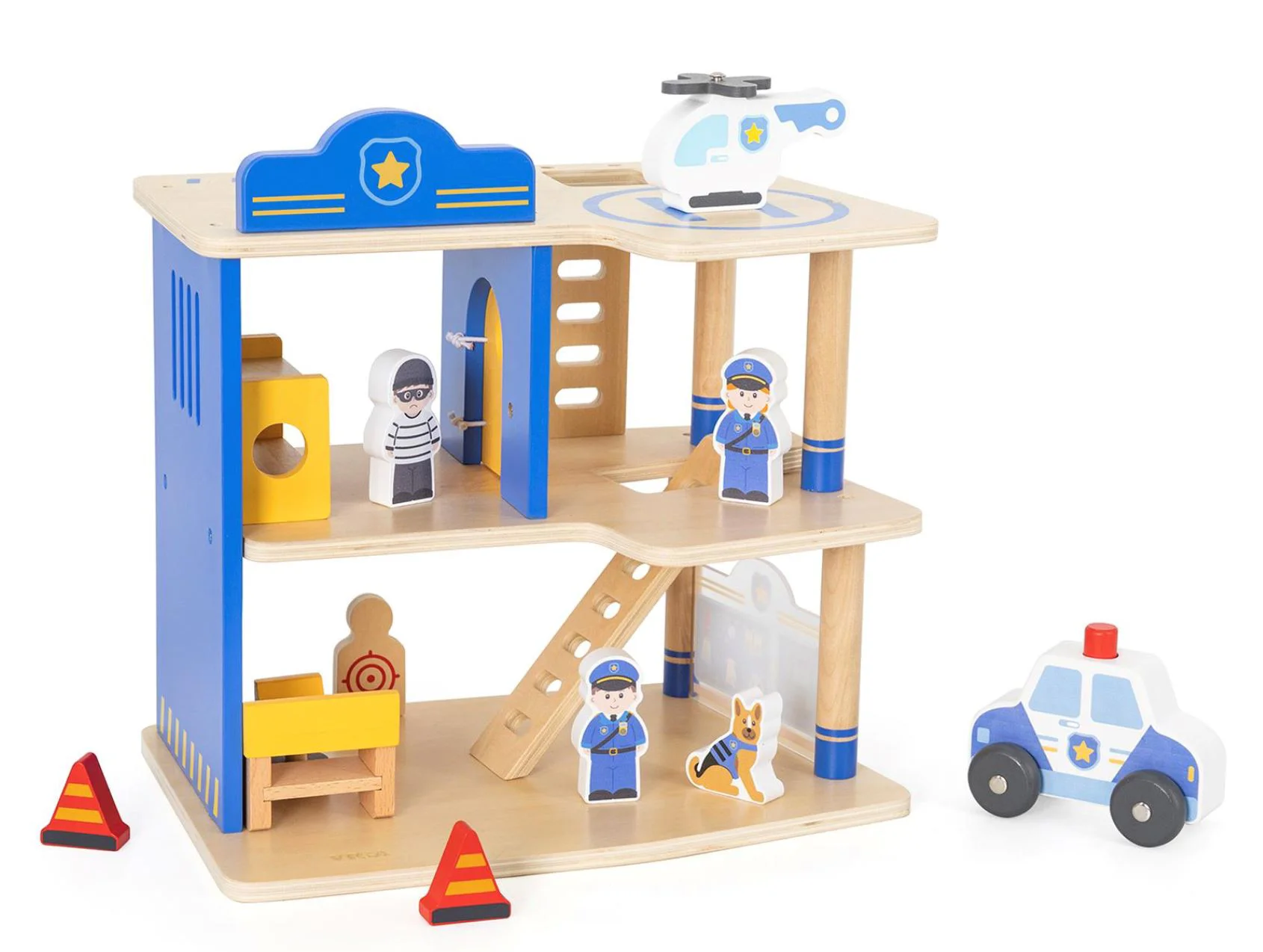 Set de joaca din lemn Viga Toys Sector de politie foto