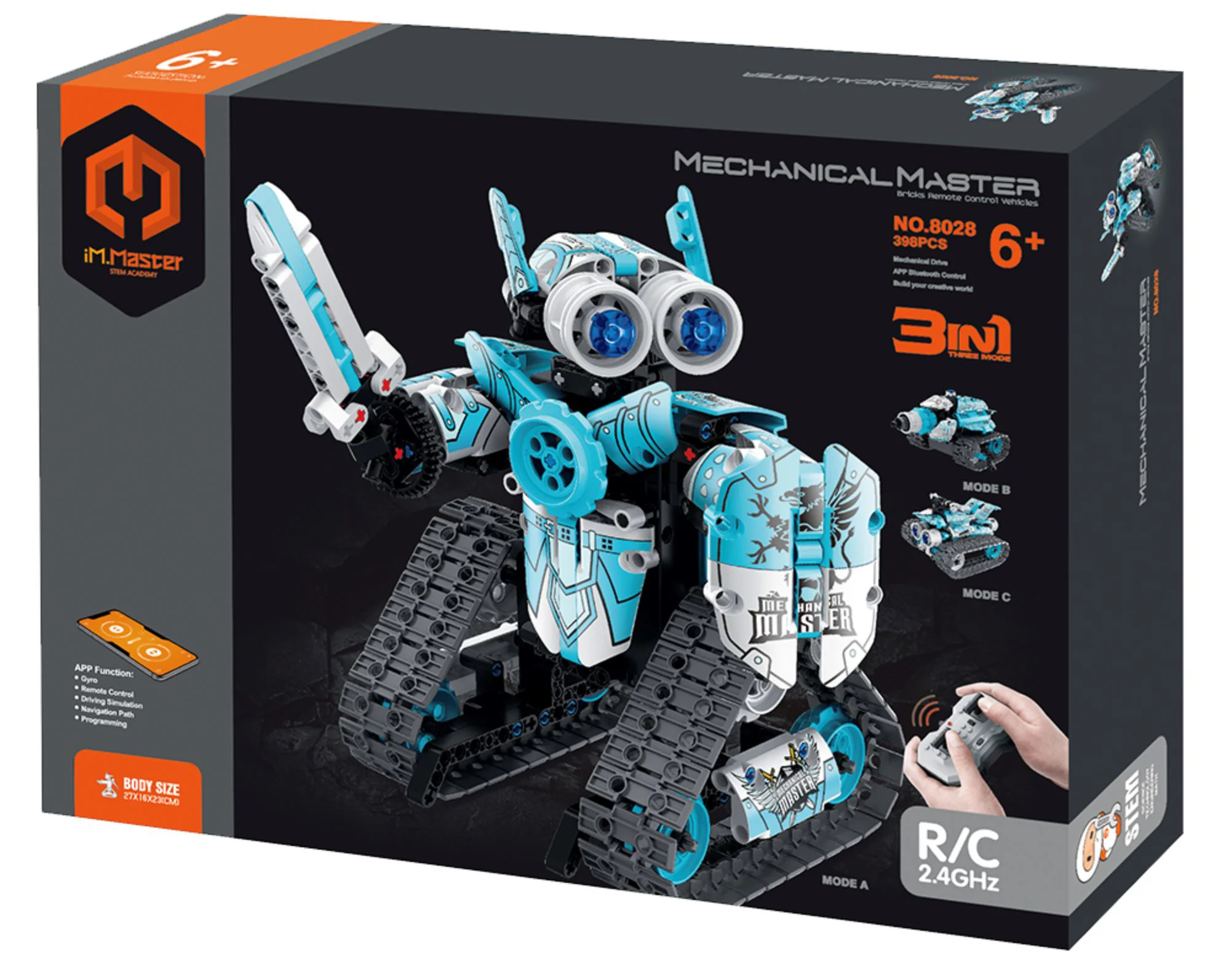 image for Set de constructie 3 in 1 iM Master Robot transformer, cu telecomanda, 398 el. foto