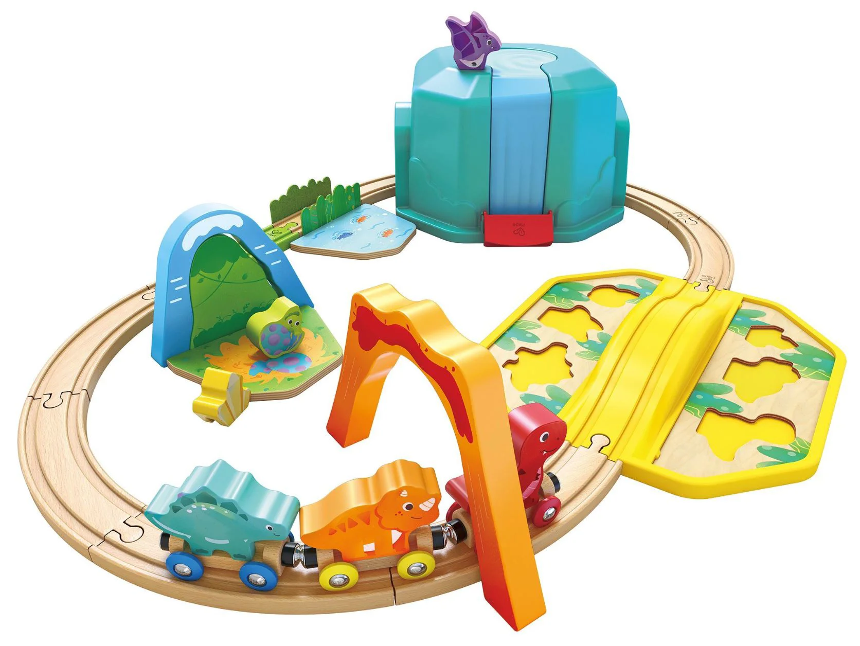 image for Игровой набор Hape Поезд Динозавров foto