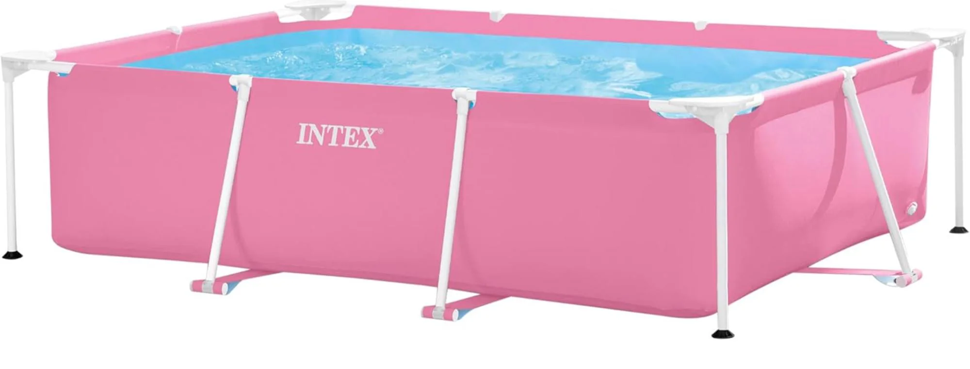 image for Piscina Rectangulara INTEX  220х150х60сm, 1622L, cadru metalic, roz foto
