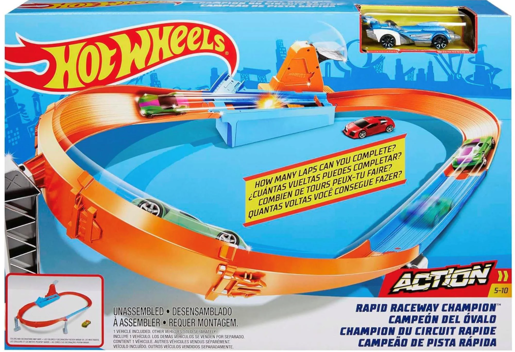 image for Set de joaca Hot Wheels Camion-Transportator, Speedway Hauler foto