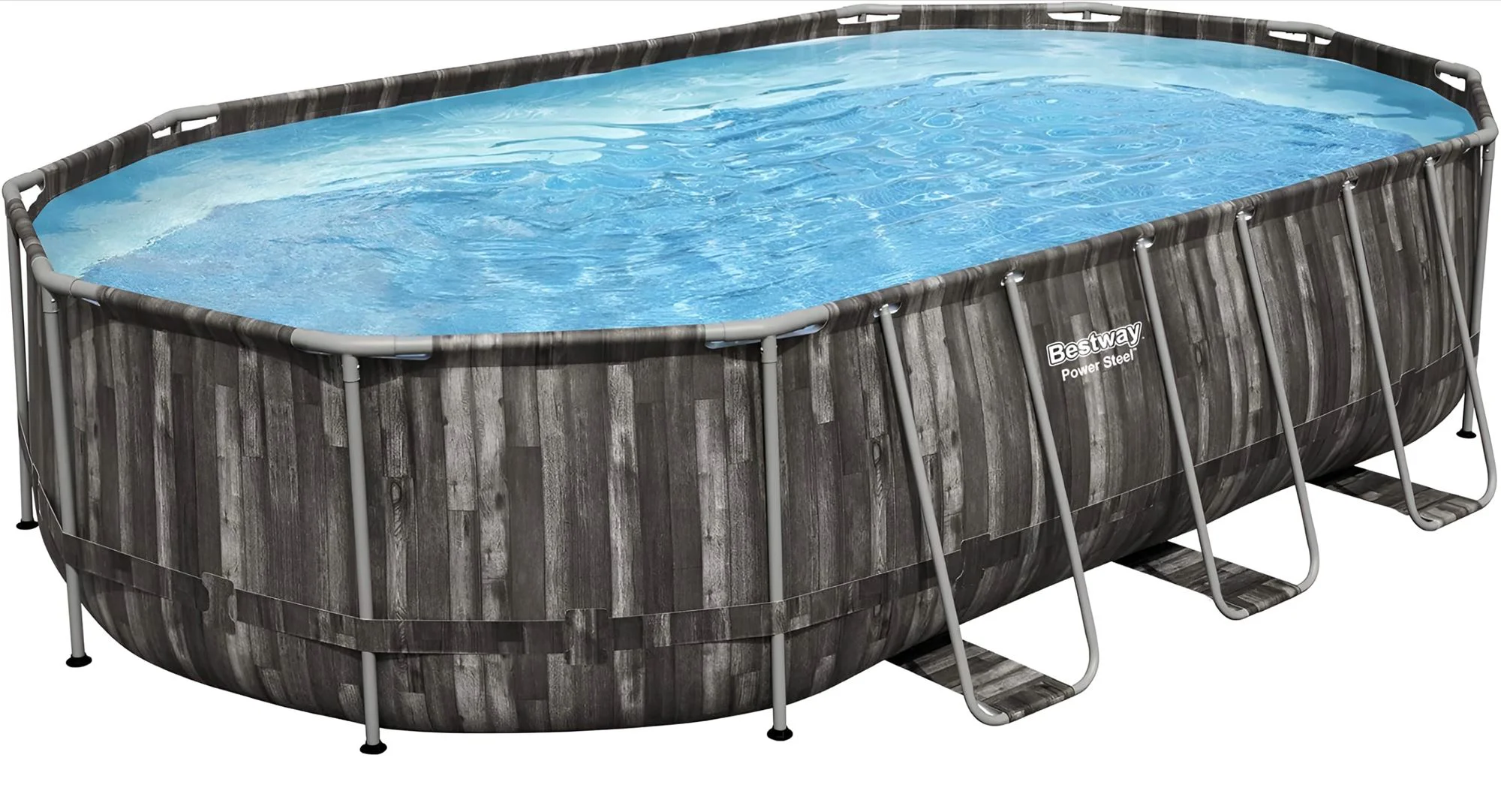 Piscina Bestway Power Steel Oval, 610x366x122cm, 20241L, carcas metal foto