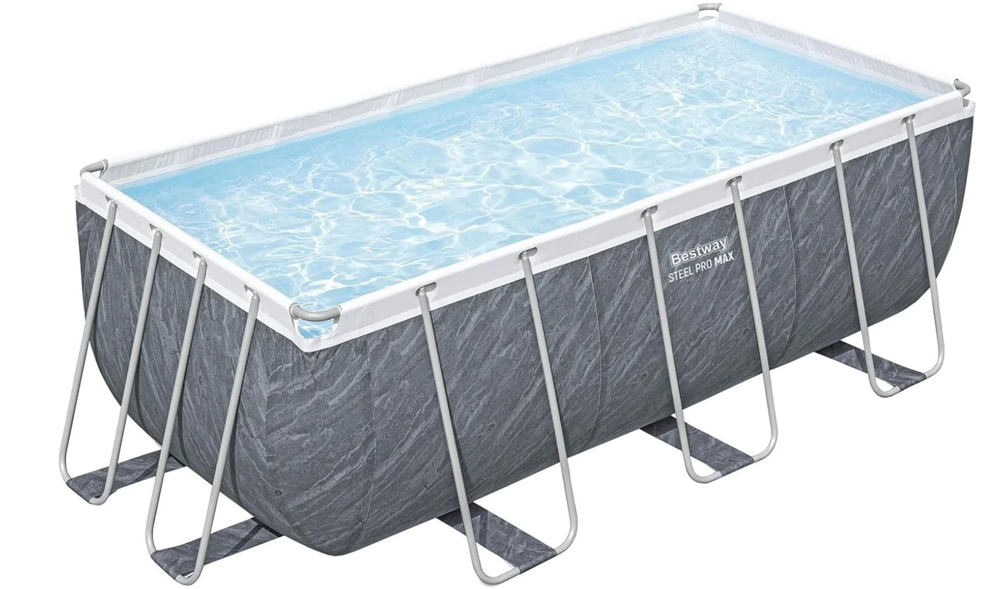 image for Piscina Bestway Power Steel, 404x201x100cm, 6478L, cu carcas metal foto