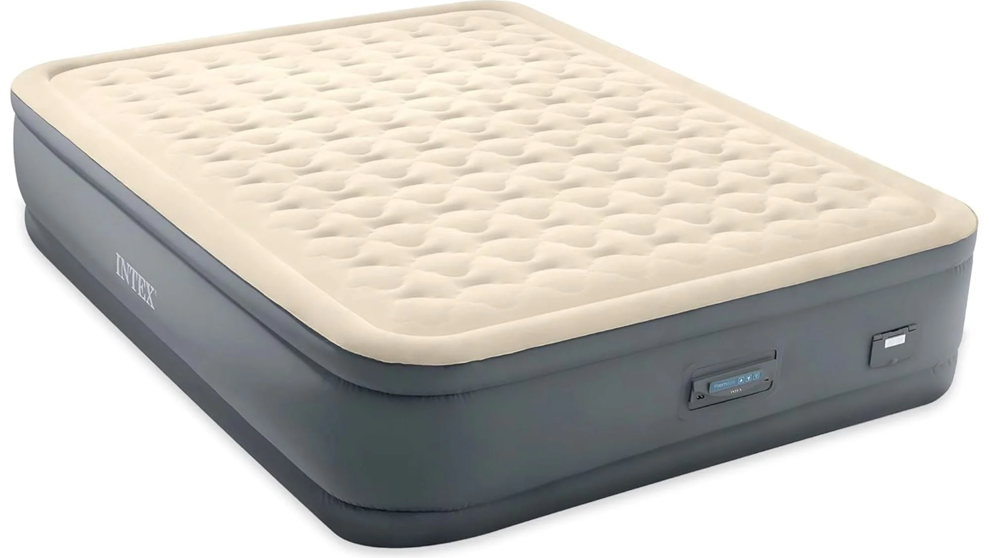 image for Pat gonflabil INTEX Velur Comfort-Plush, cu pompa incorporata 220V, 152x203x46 cm foto