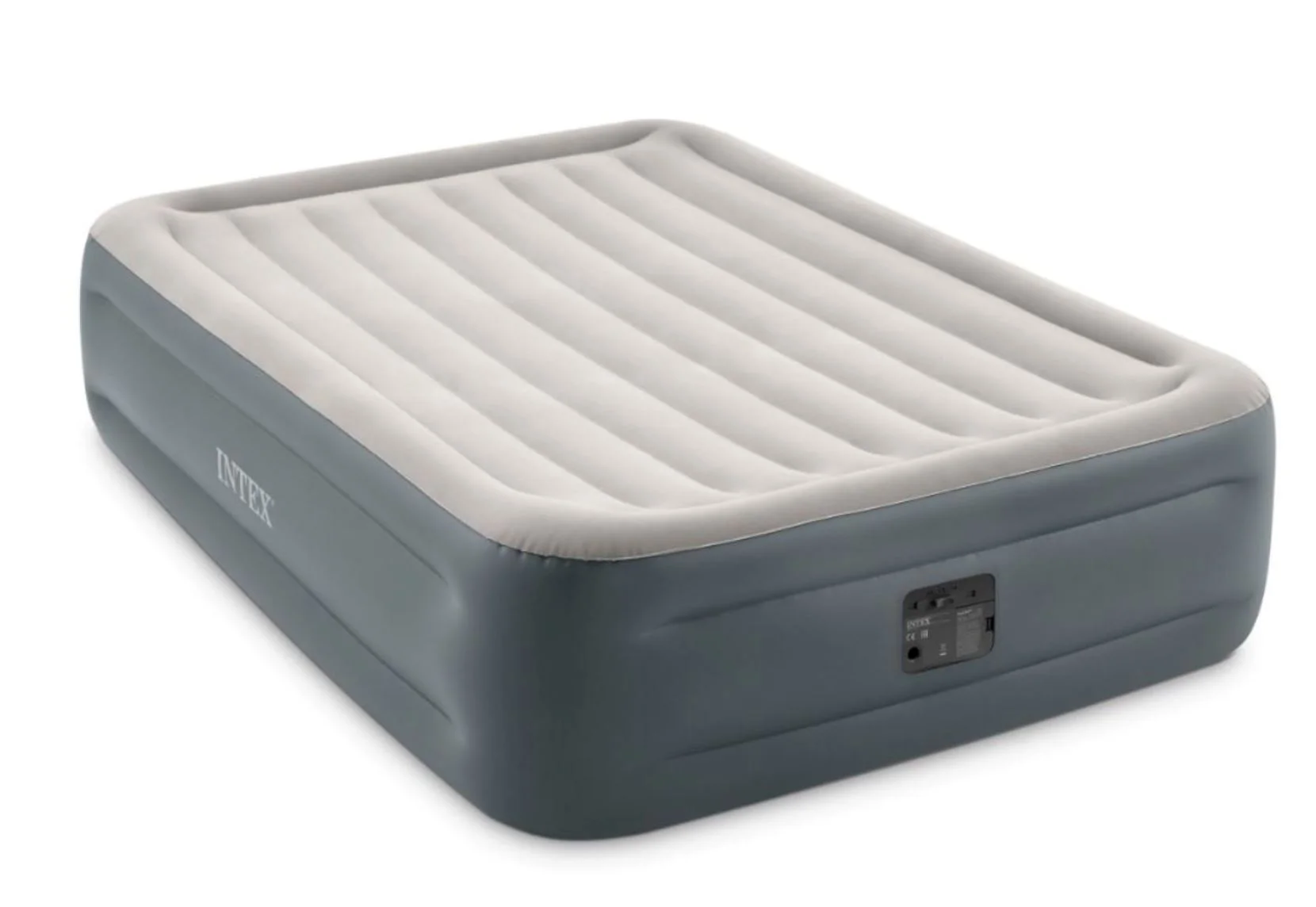 image for Pat gonflabil INTEX Velur Deluxe, cu pompa incorporata 220V, 152x203x46 cm foto