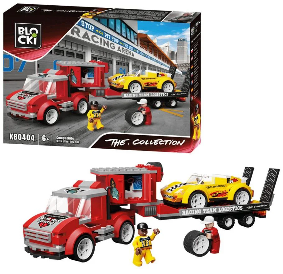 Set de constructie Blocki Racing Team Logistics - Autotransporter, 283 el. foto