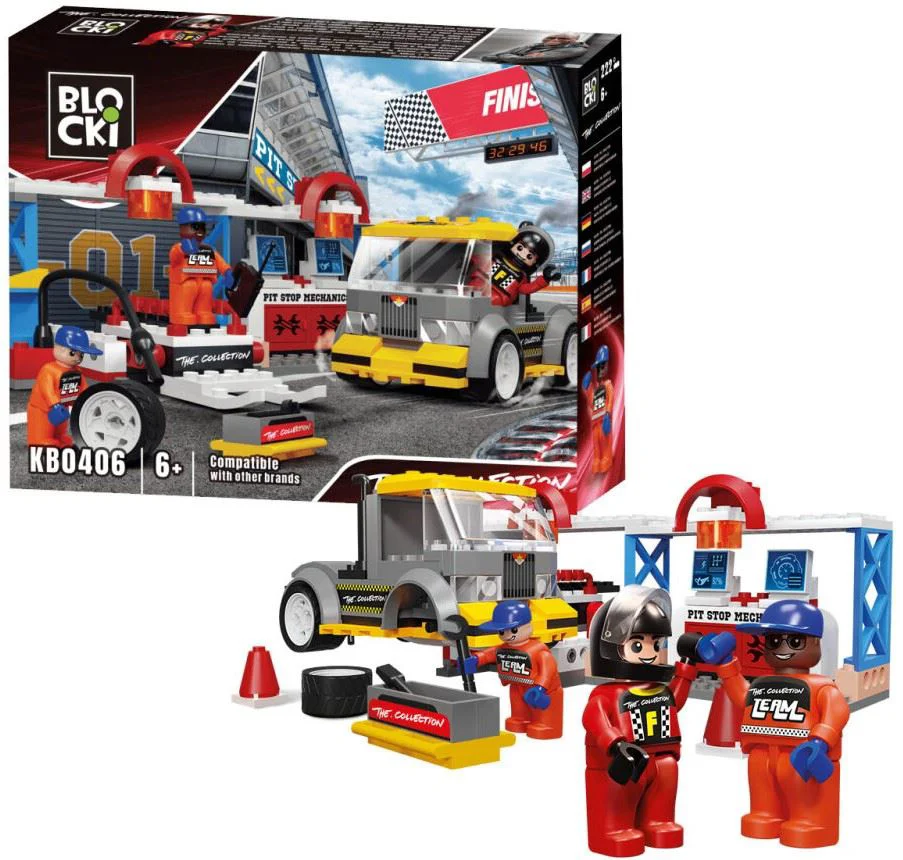image for Конструктор Blocki Racing Car Service – Pit Stop, 207 элементов foto