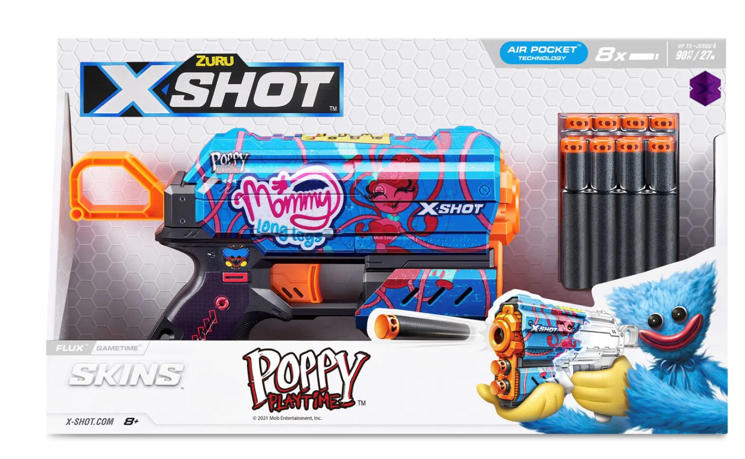 image for Jucarie pentru copii Zuru S1 X-Shot Pistol Skins Flux, 8 cartuse foto