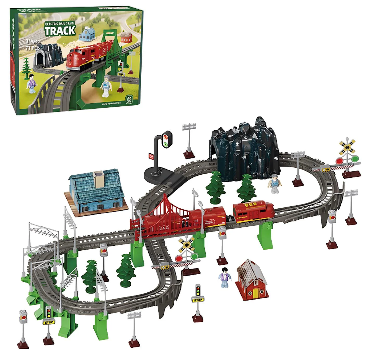 image for Игрушка Essa Toys Электрический поезд с железной дорогой foto