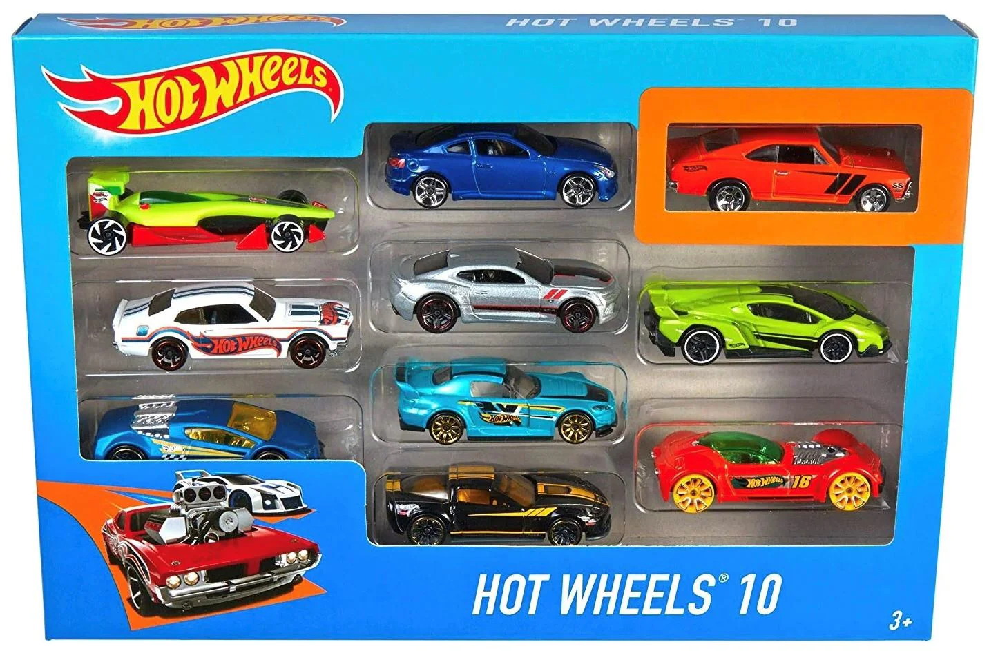 image for Набор машинок Hot Wheels 10 базовых машинок (ас). foto