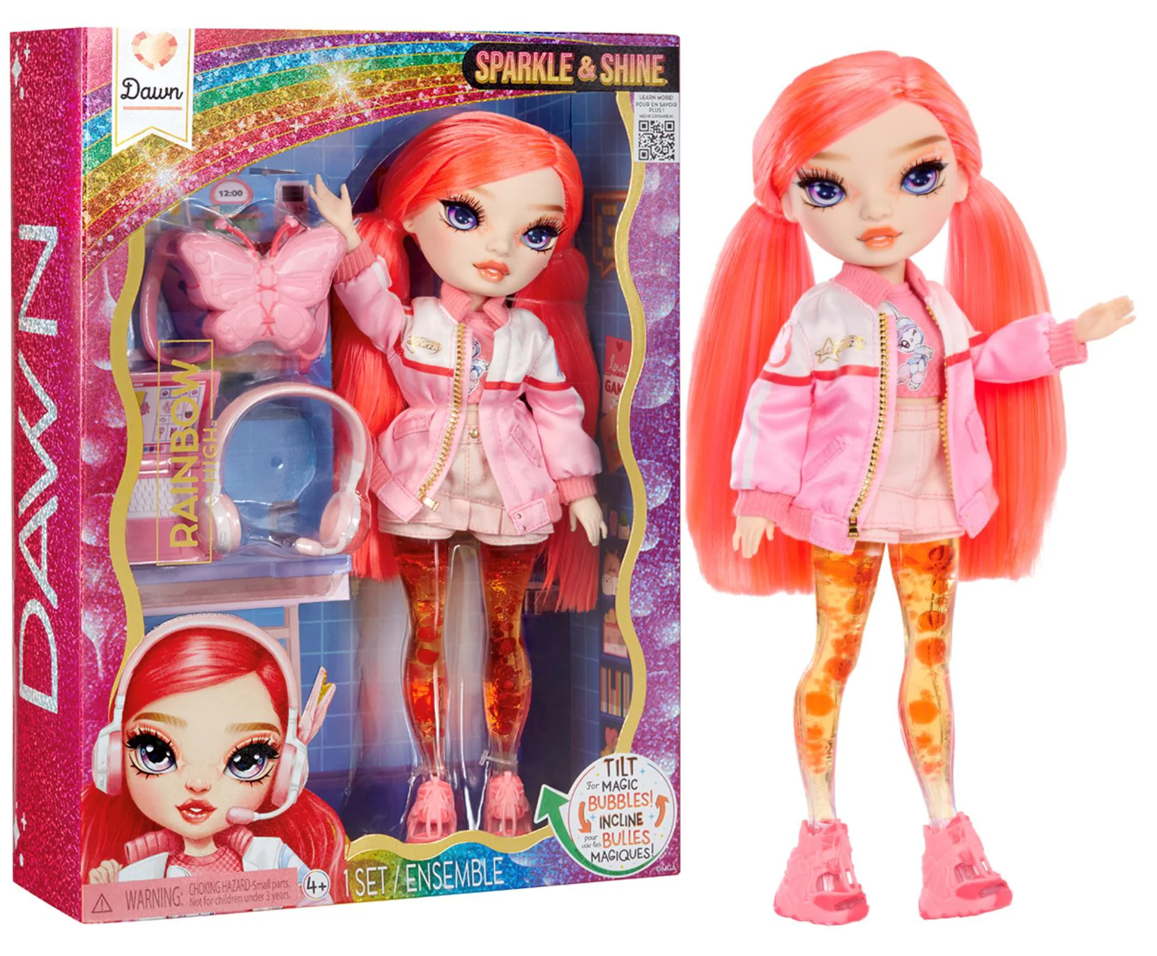 image for Papusa Rainbow High Dawn, seria Sparkle & Shine, cu accesorii foto