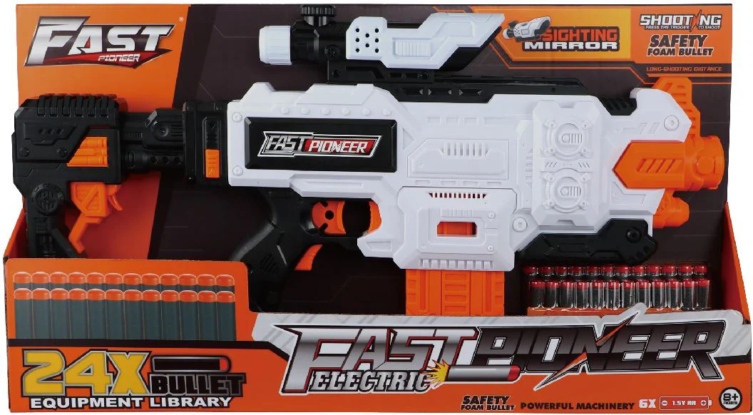 image for Blaster electric Fast Pioneer cu gloante din spuma, 24 proiectile foto