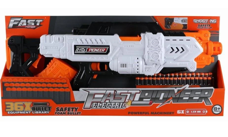 image for Blaster de jucarie electric Fast Pioneer cu gloante din spuma, 36 proiectile foto